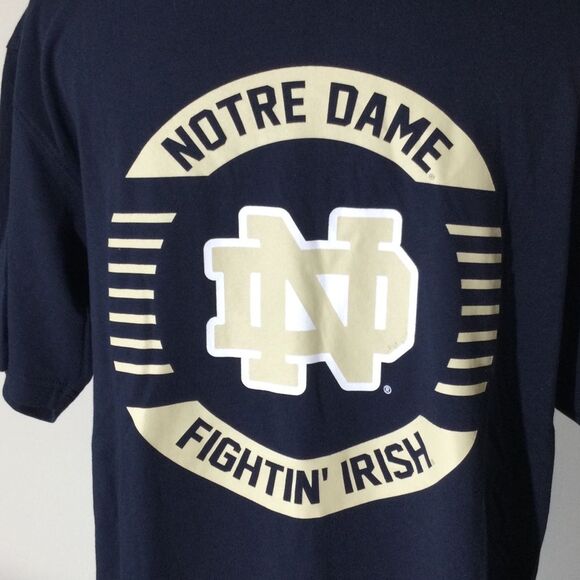 Colosseum T-Shirt Men’s Size Large Color Navy Norte Dame Fightin’ Irish Graphic - Picture 3 of 10